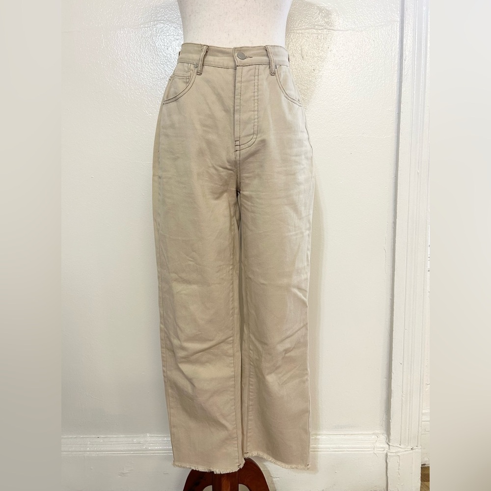 On You Tan Button Fly High Waisted Pant